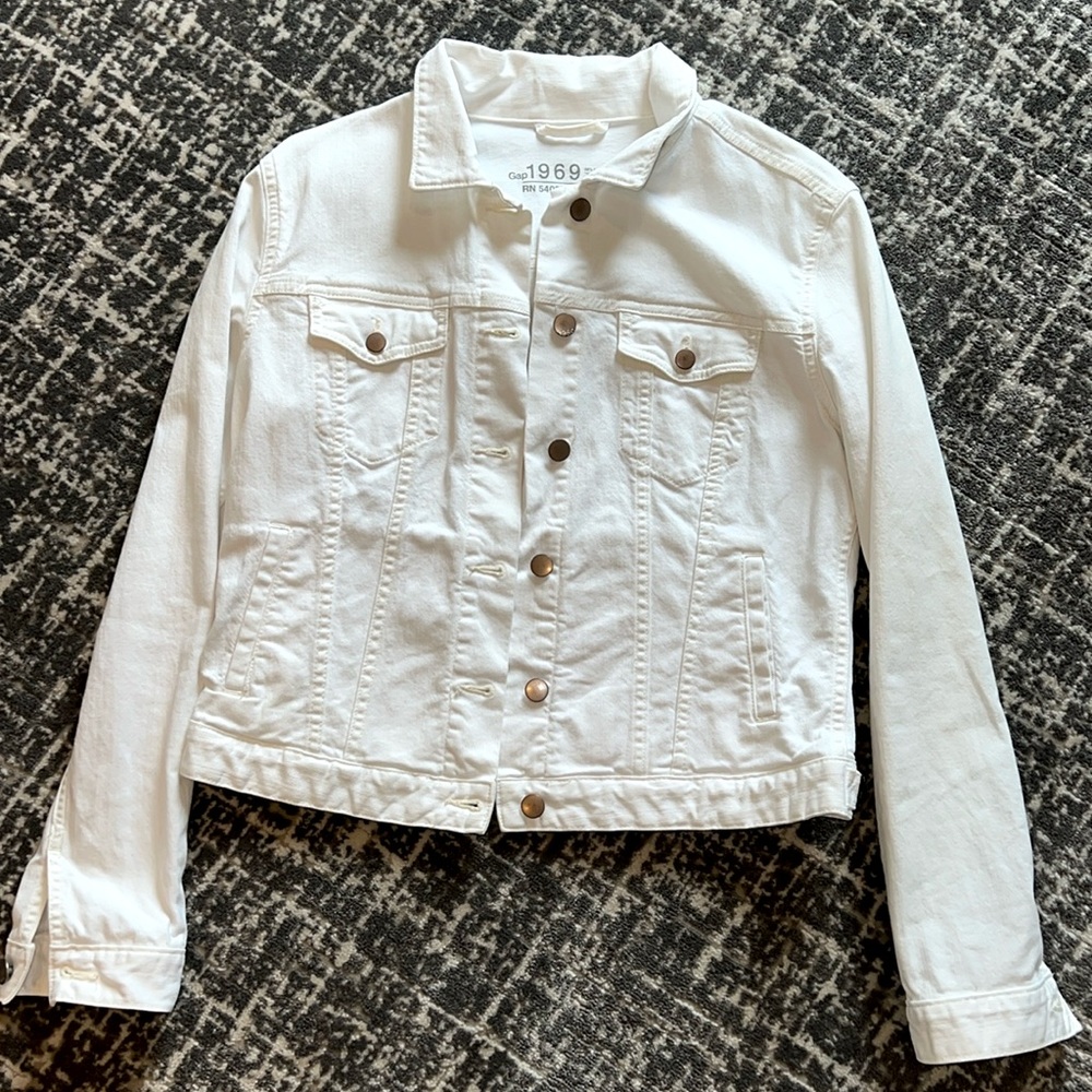 Gap White Denim Jacket